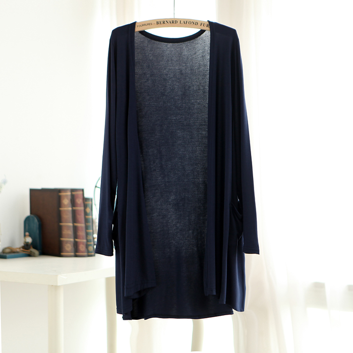 WJ3506 Korea Fashion Cardigan Dark Blue