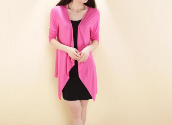 WJ3509 Colourful Cardigan Dark Purple