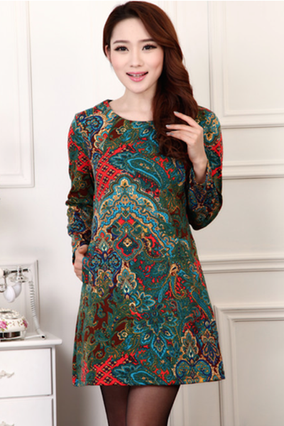 WD3514 Fashion Dress Green