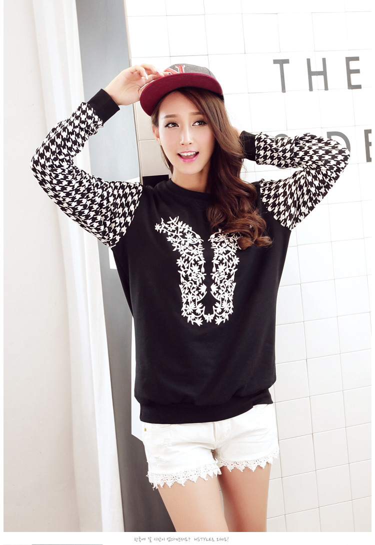 WT6463 Korea Stylish Top Black
