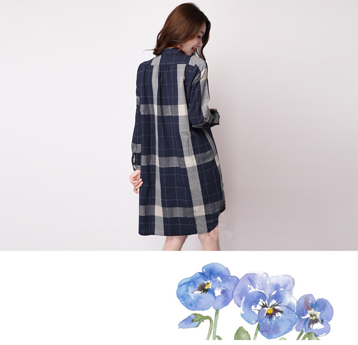 WD6493 Stylish Dress Dark Blue