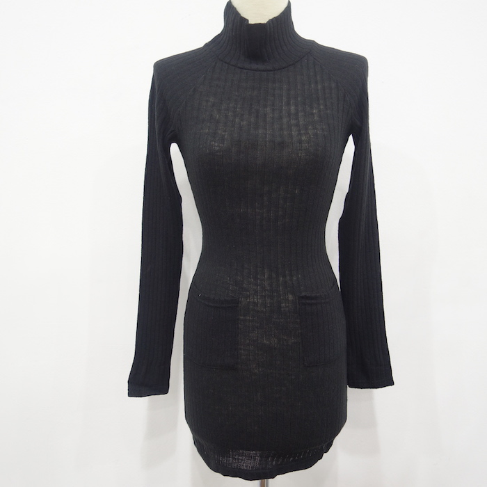 WD6671 Sexy Hugging Dress Black