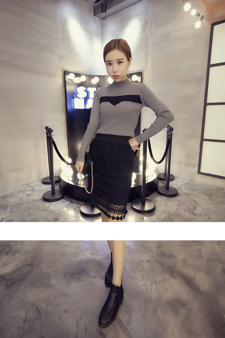 WP6740 Fashion Lace Skirt Black
