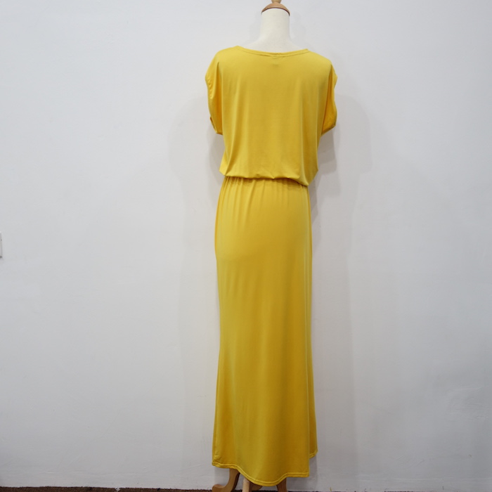 WD6799 Sexy Europe Dress Yellow