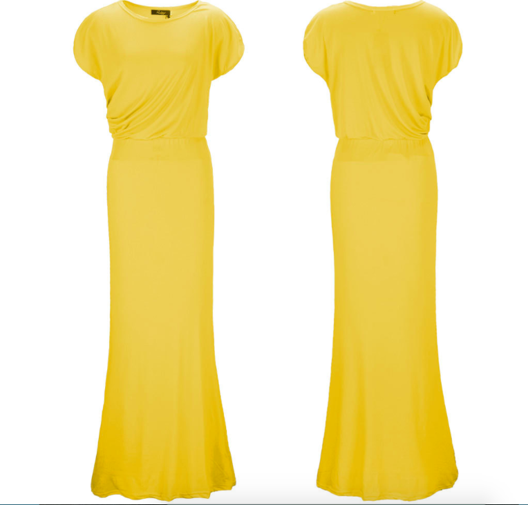 WD6799 Sexy Europe Dress Yellow