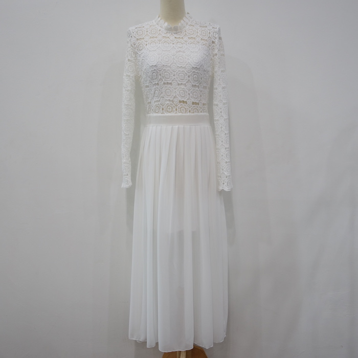 WD6850 Elegant Maxi Dress White