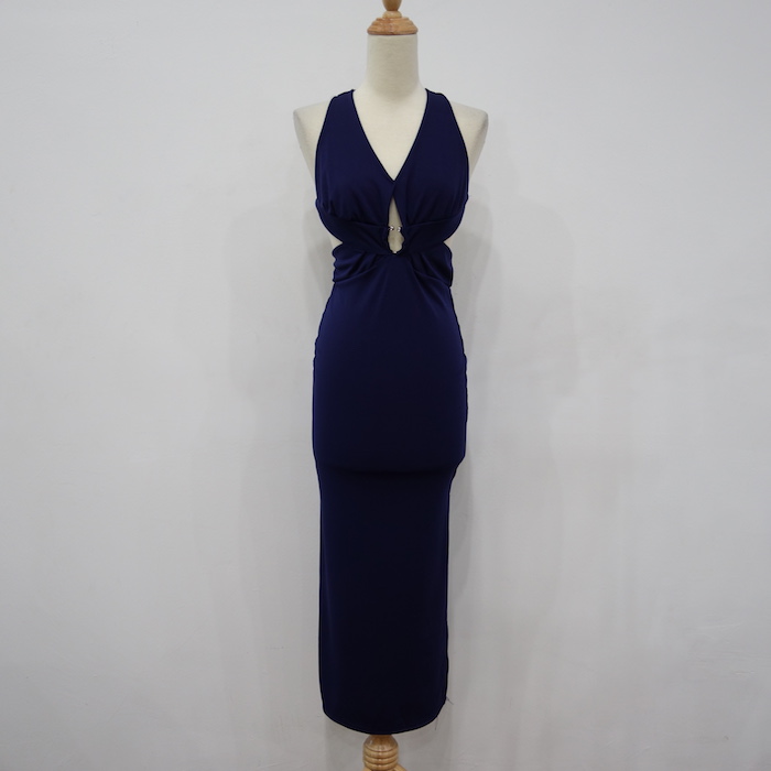 WD6857 Sexy Maxi Dress Blue