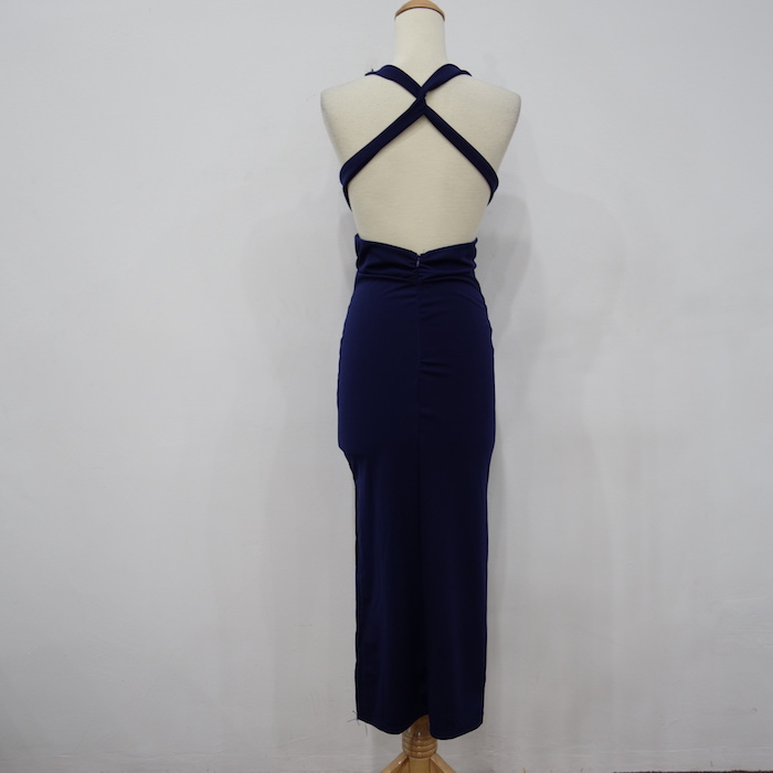 WD6857 Sexy Maxi Dress Blue