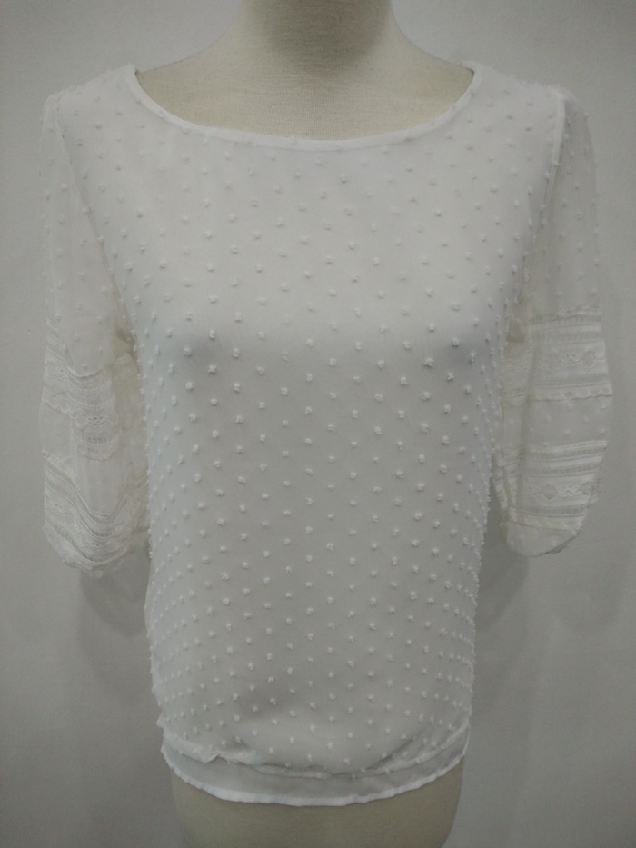 WT6874 Fashion Chiffon Top White