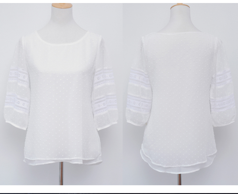WT6874 Fashion Chiffon Top White