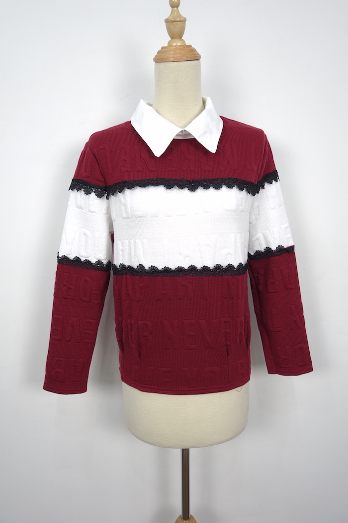 WT3710 Korea Stylish Top Maroon