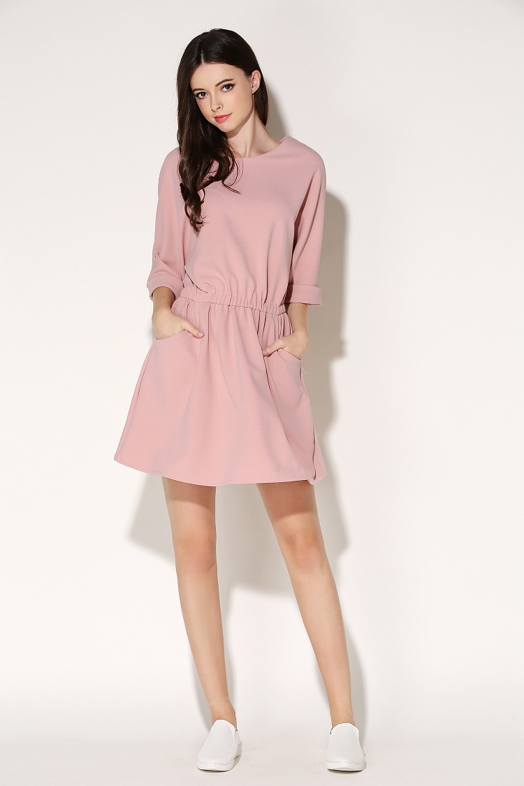 WD7104 Stylish Dress Pink