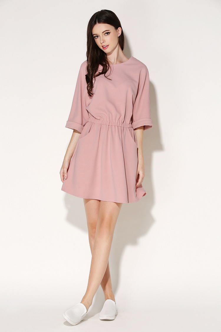 WD7104 Stylish Dress Pink
