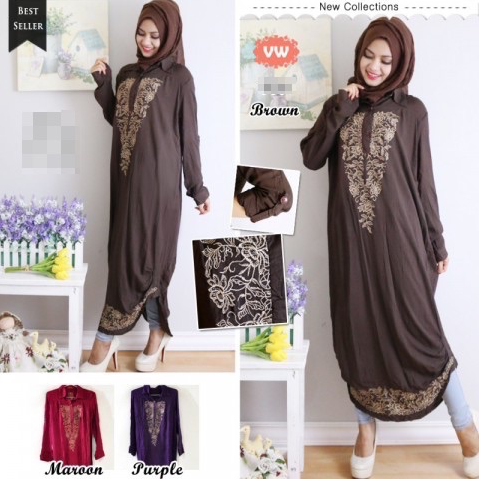 WH1157 Fashion Jubah Brown
