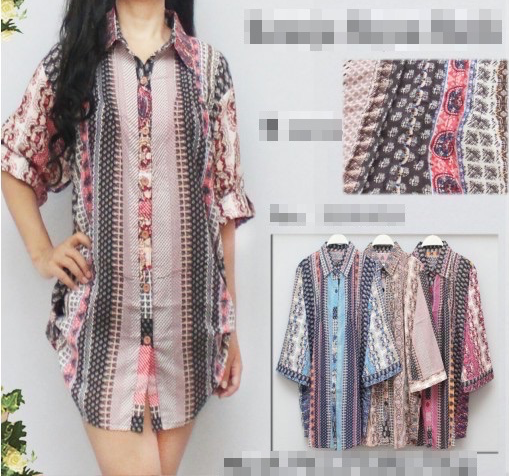 WT1160 Fashion Long Top Red