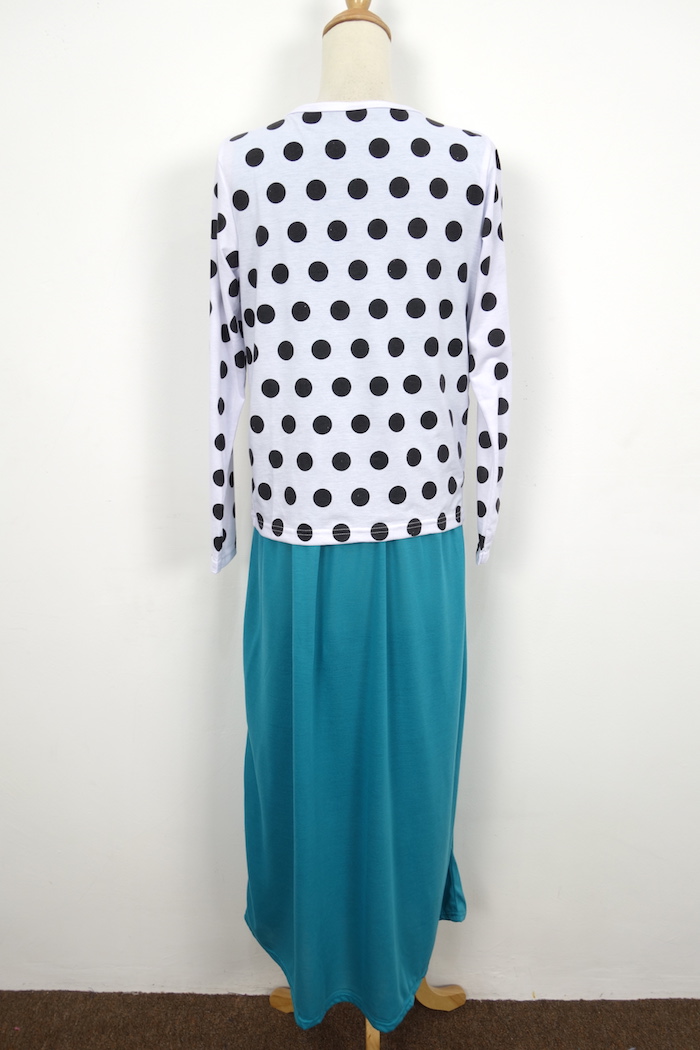 WH1154 Stylish Jubah Set Turquoise