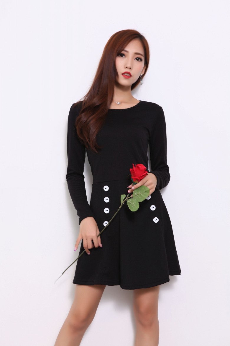 WD7226 Fashion Dress Black