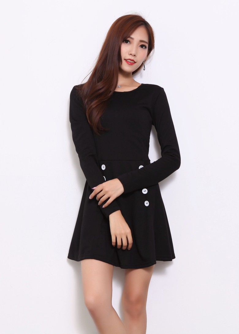 WD7226 Fashion Dress Black