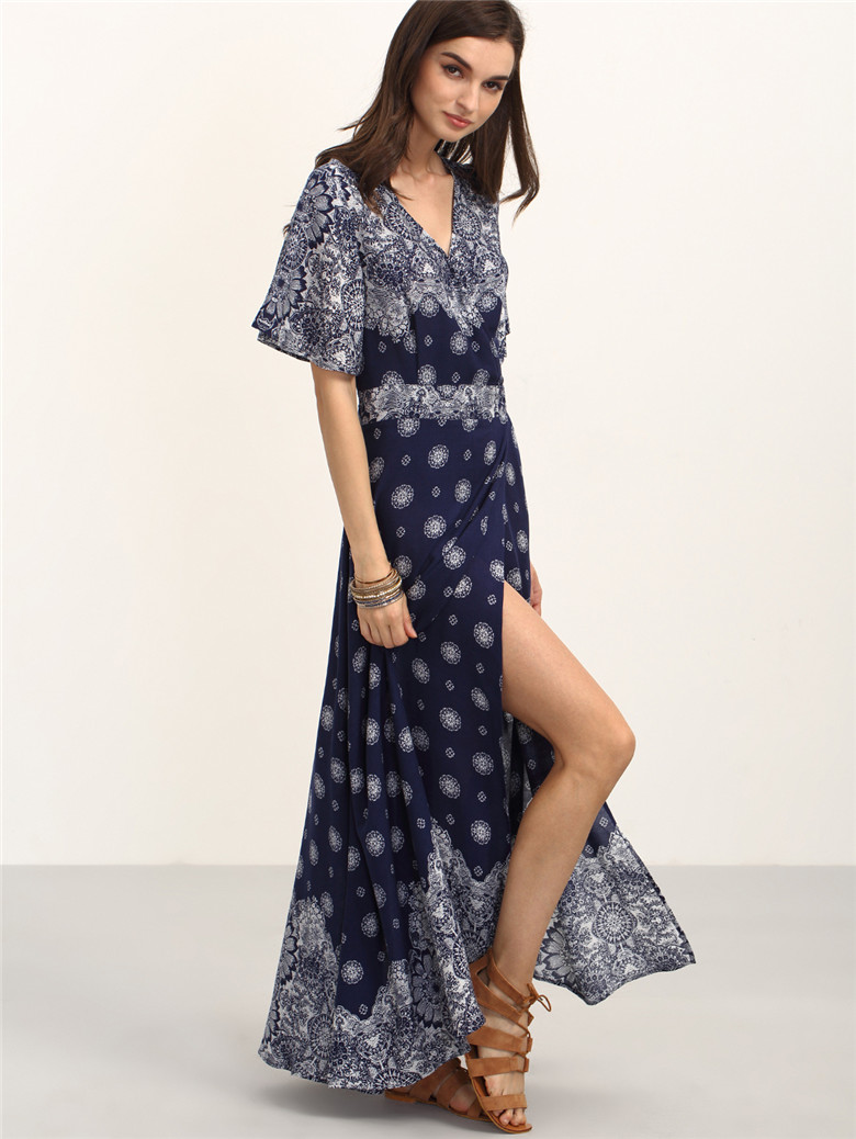 WD7229 Charming Dress Dark Blue