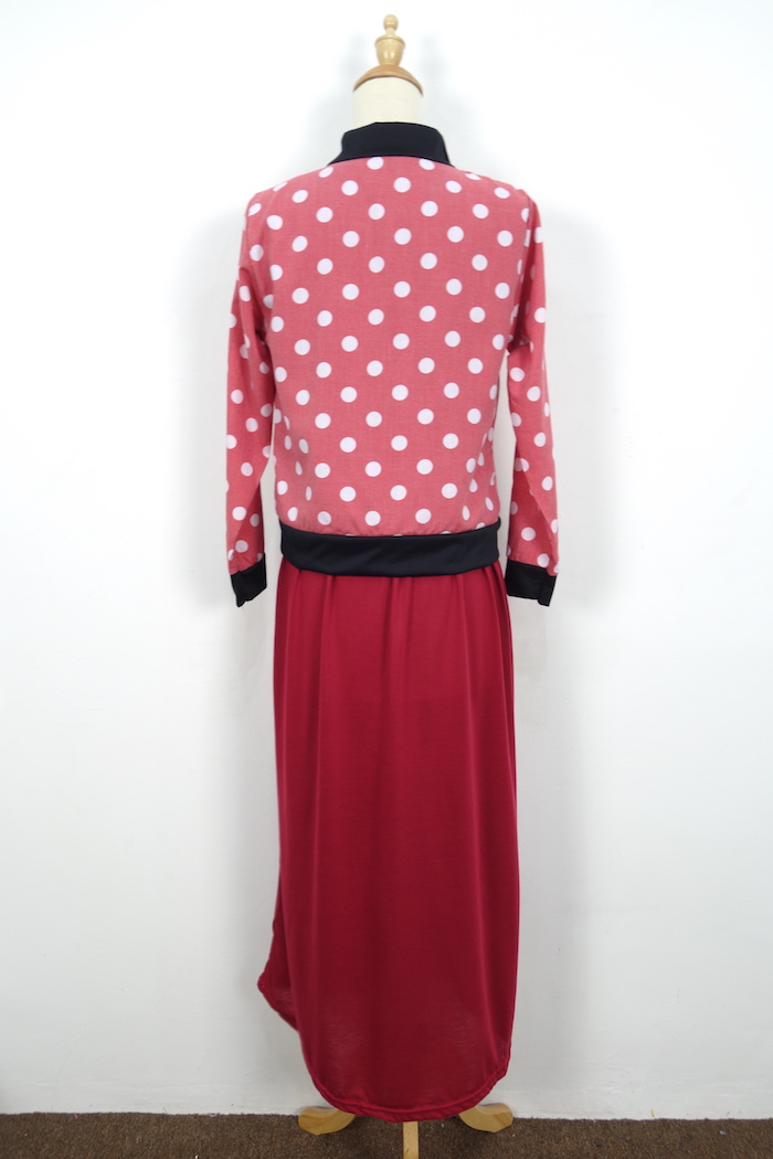 WH1165 Fashion Jubah Set Red