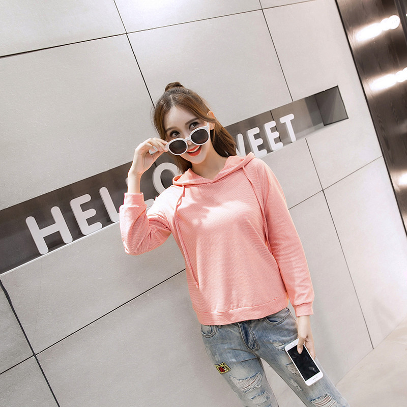 WT7264 Fashion Hooded Top Pink