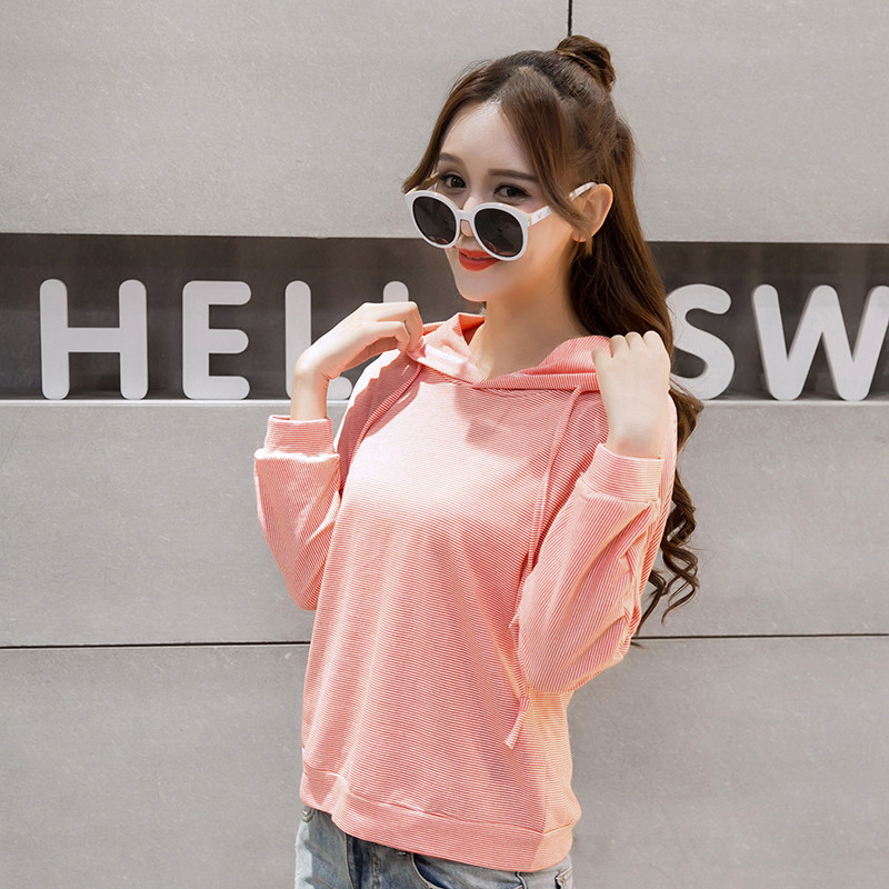 WT7264 Fashion Hooded Top Pink