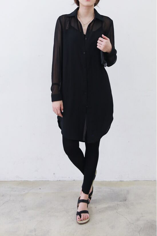 WD7282 Fashion Chiffon Dress Black