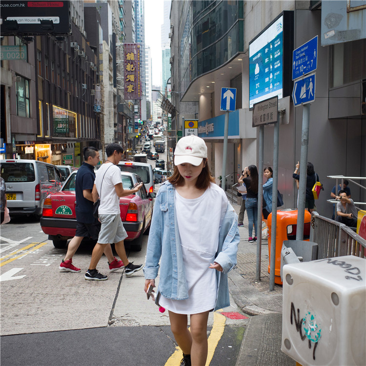WJ7302 Fashion Denim Jacket Light Blue