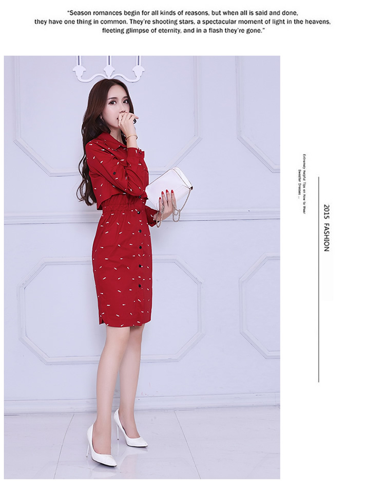 WD7309 Charming Dress Red