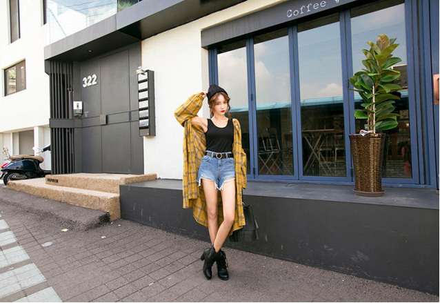 WJ7322 Stylish Long Jacket Brown