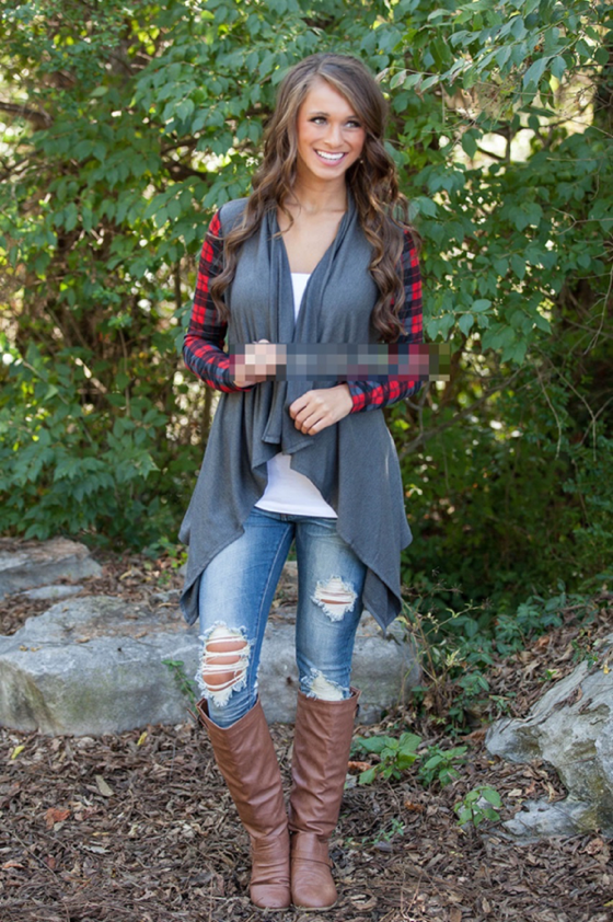 WJ7335 Fashion Cardigan Grey