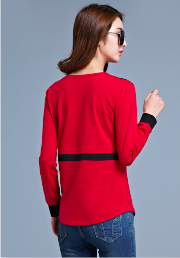 WT7353 Korea Fashion Top Red