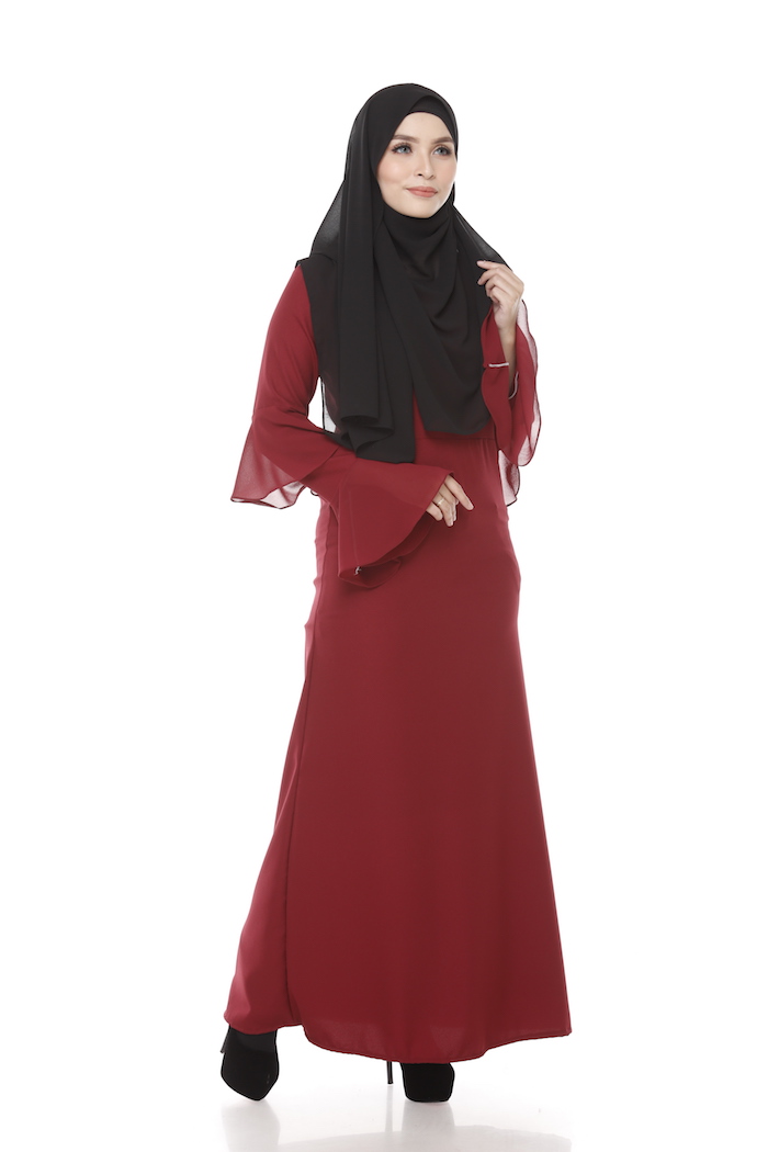 WH1167 Charming Jubah Maroon