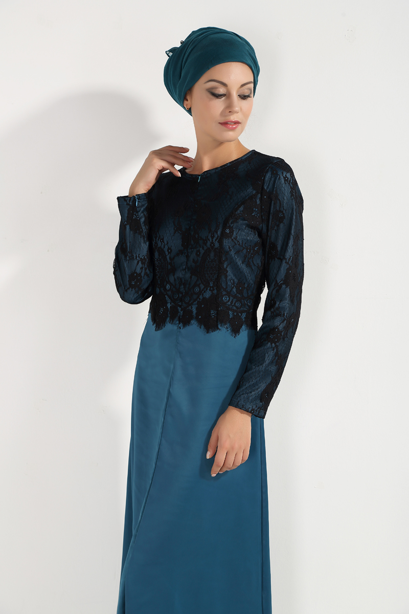 WH7374 Elegant Jubah Dark Green