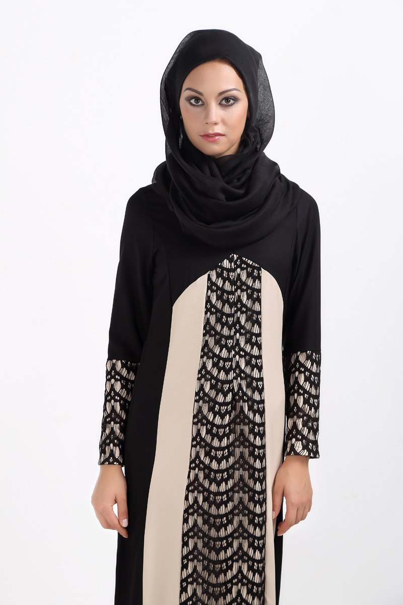 WH7375 Pretty Jubah Black