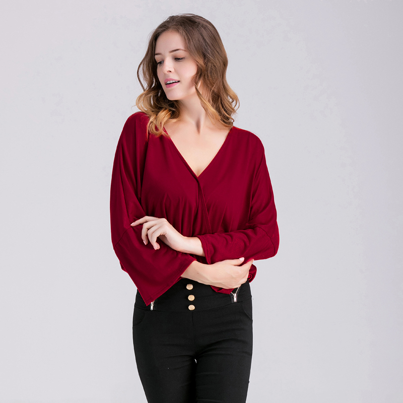 WT7417 Europe Fashion Top Red