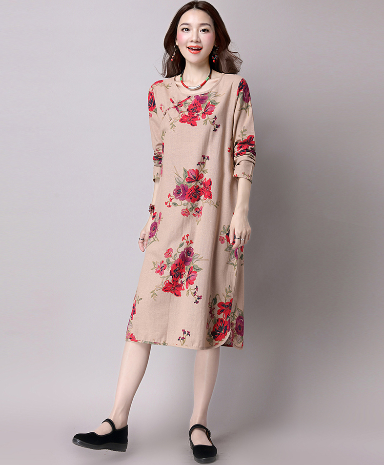 WD7450 Sweet Floral Dress As Picture