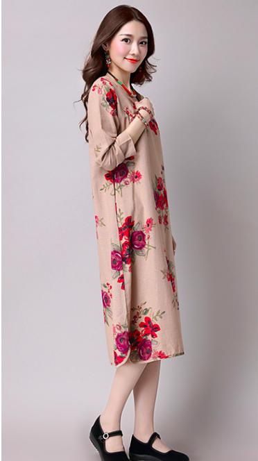 WD7450 Sweet Floral Dress As Picture