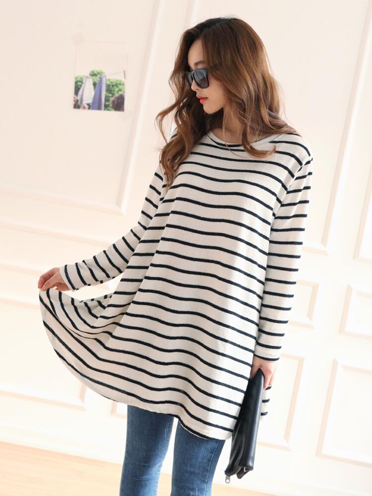 WT7488 Fashion One Piece Top Stripe