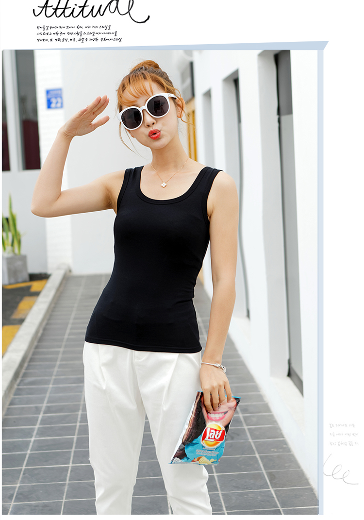 WT7538 Casual Sleeveless Top Black