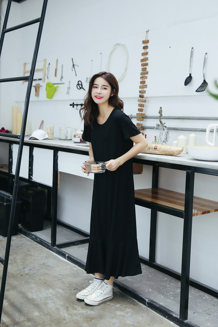 WD7558 Korea Fashion Dress Black