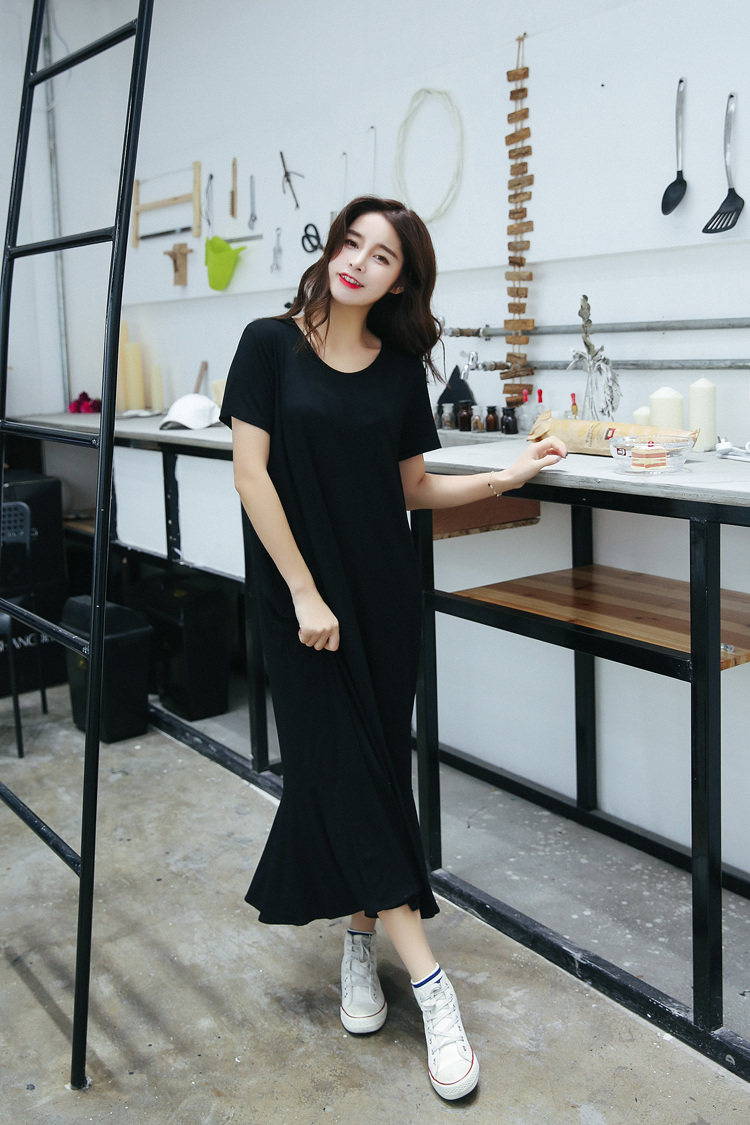 WD7558 Korea Fashion Dress Black