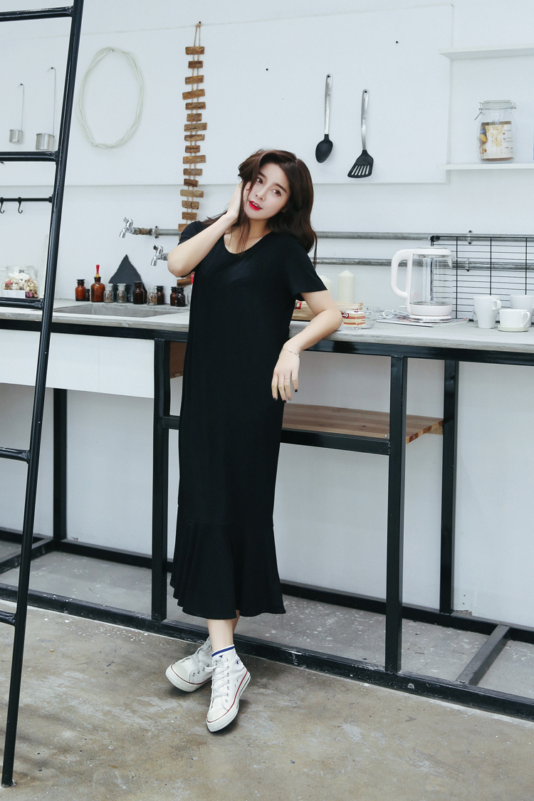 WD7558 Korea Fashion Dress Black