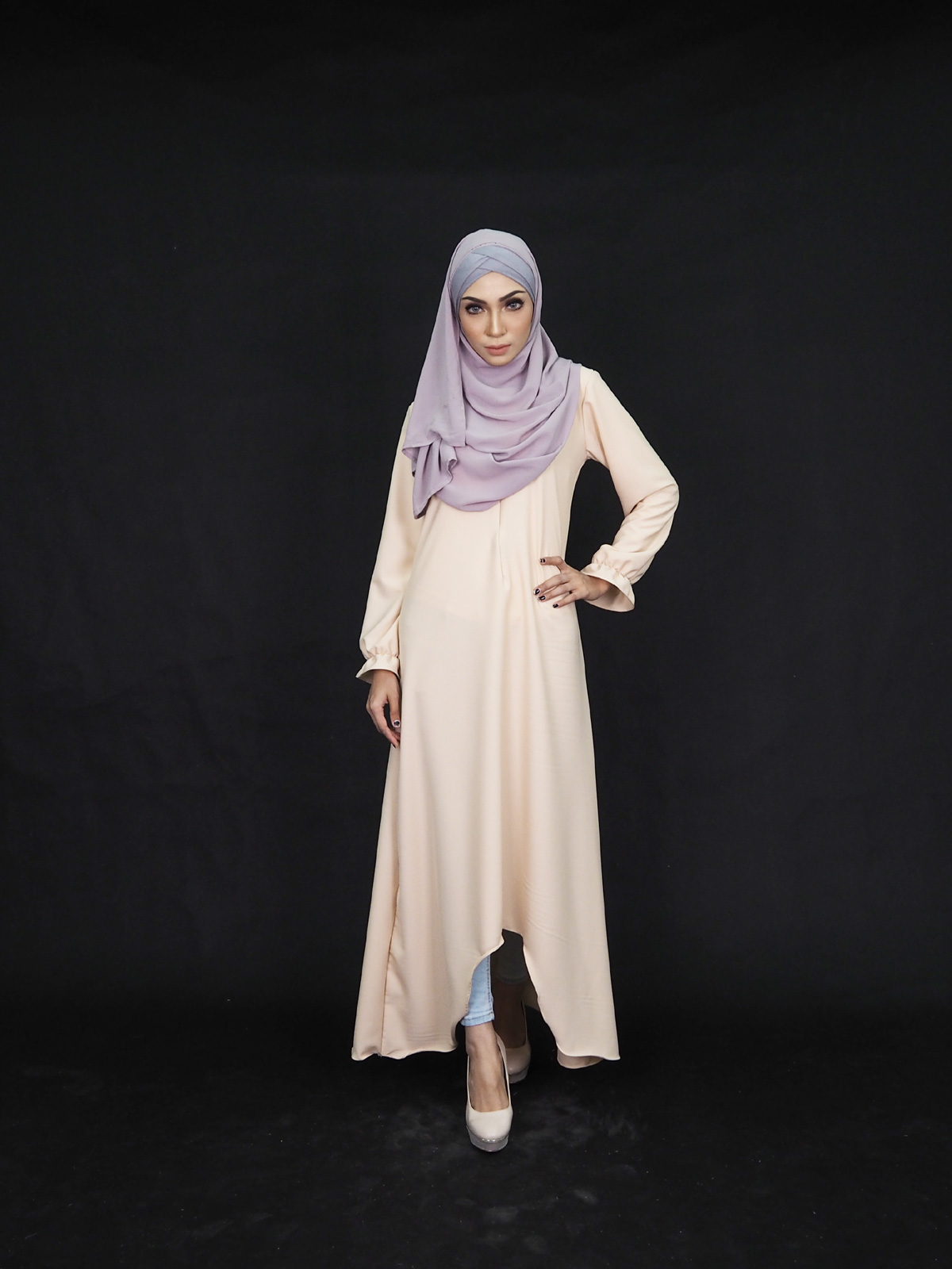 SW4001 Pretty Jubah Almond