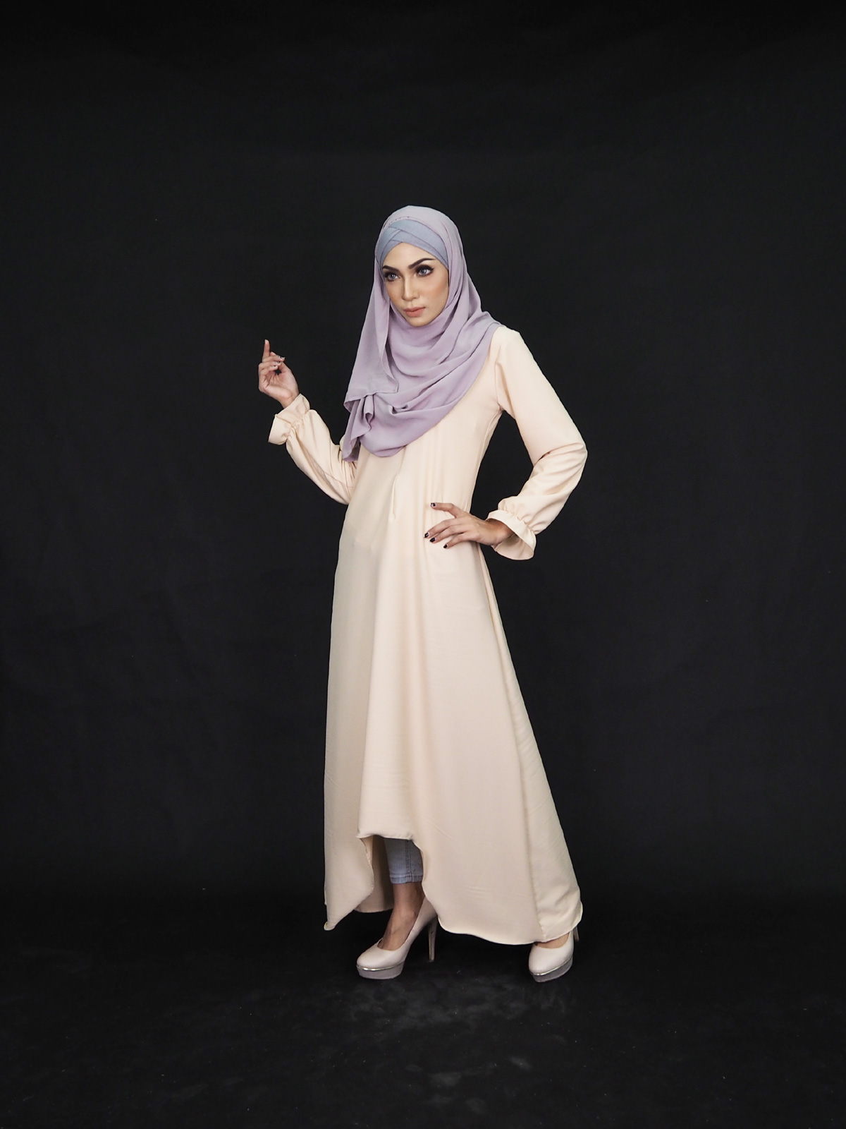 SW4001 Pretty Jubah Almond