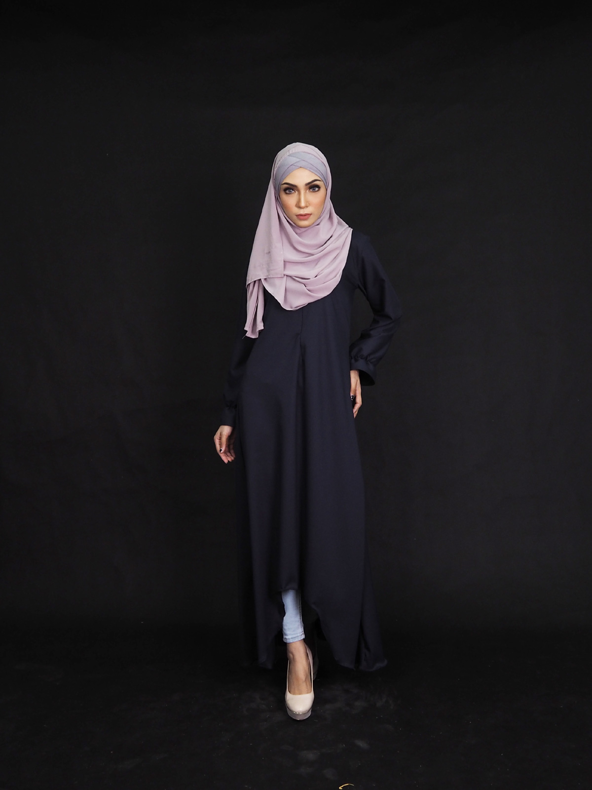 SW4001 Pretty Jubah Dark Blue