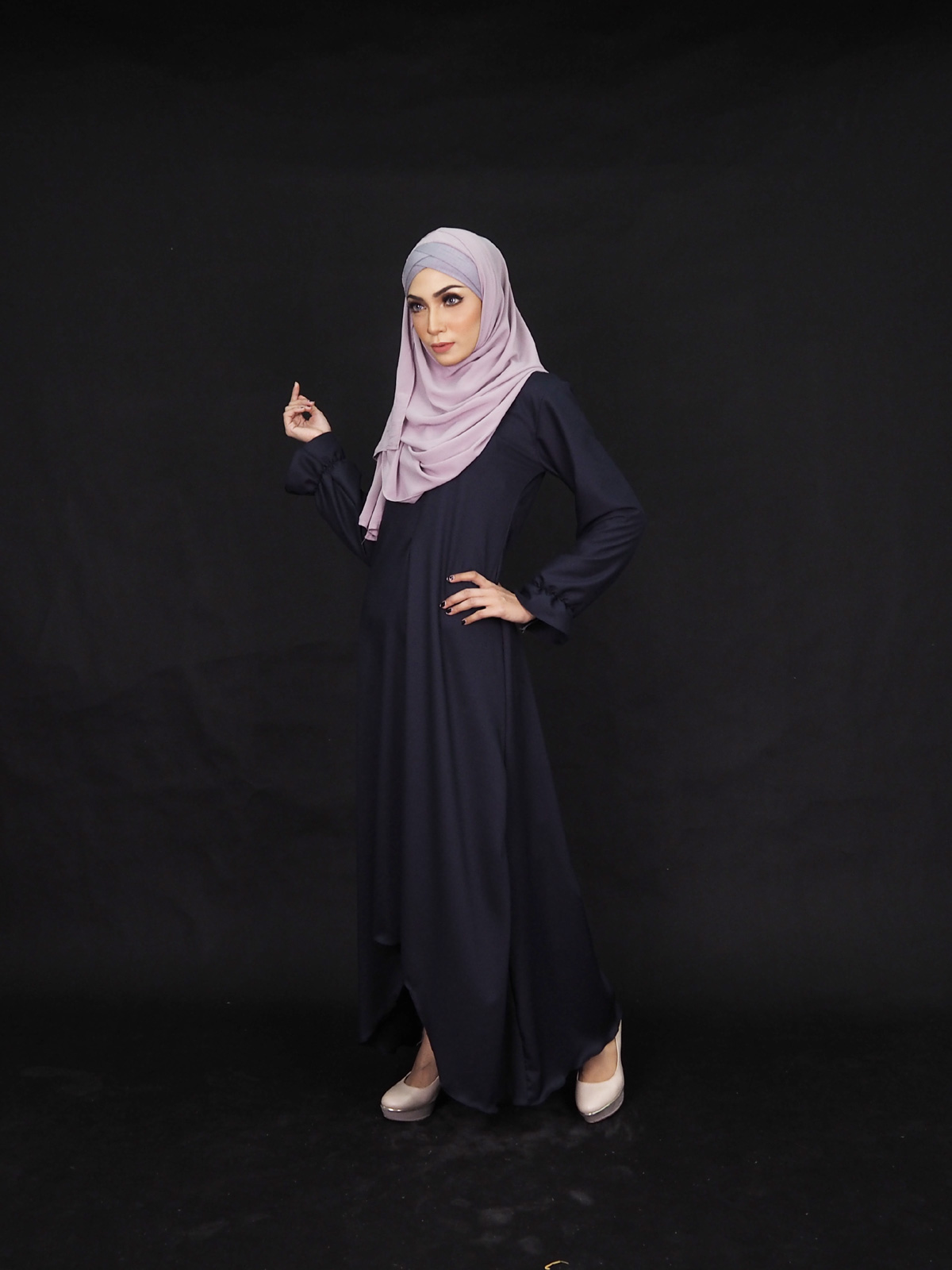 SW4001 Pretty Jubah Dark Blue