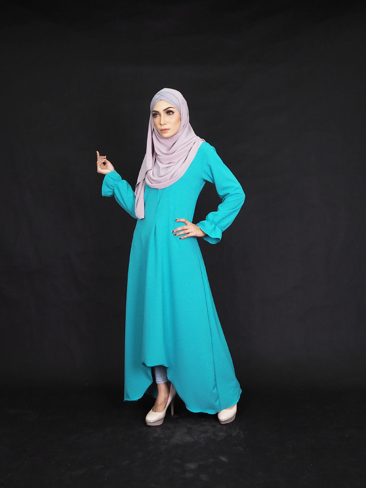SW4001 Pretty Jubah Turquoise