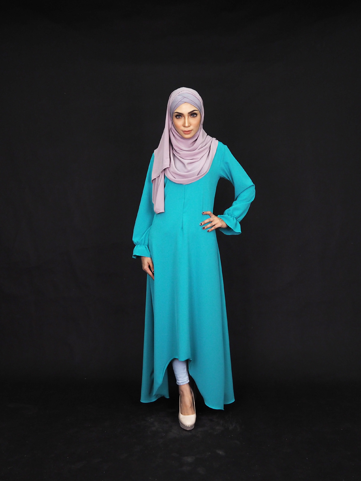 SW4001 Pretty Jubah Turquoise