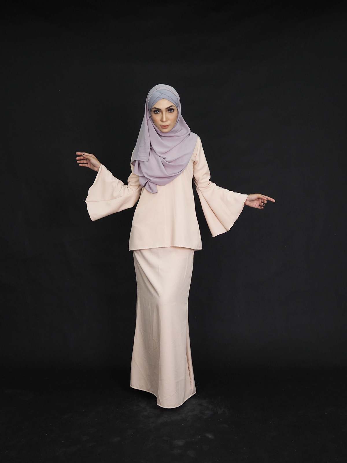 SW4002 Pretty Baju Kurung Dark Brown